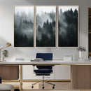Foggy Forest Wall Art Canvas Print | 3 Panel Large Misty by MyGreatCanvas | Canvas Wall Art Prints | Photo Prints & Wall Decor