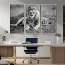 King Forest Lion Wall Art Canvas Print – Framed Majestic by MyGreatCanvas | Canvas Wall Art Prints | Photo Prints & Wall Decor