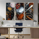 Spices and Seasonings Canvas Wall Art – Colorful Triptych by MyGreatCanvas | Canvas Wall Art Prints | Photo Prints & Wall Decor