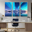 Northern Lights above Mountain Wall Art, Northern Lights
