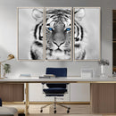 Black and White Tiger Wall Art Animal Canvas Print