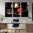 Whiskey and Cigar Canvas – Luxurious Wall Art for Home or