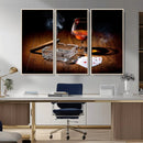 Whiskey Cigar Wall Art Canvas Print Kitchen Wall