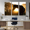 Horse at Sunset Wall Art Animal Canvas Print