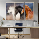 Animal Wall Art Three Horses Farmhouse Art Canvas, Framed by MyGreatCanvas | Canvas Wall Art Prints | Photo Prints & Wall Decor