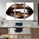 Close Up Lips Wall Art Canvas Print