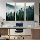 Captivating Misty Forest Wall Art Premium Canvas Print,