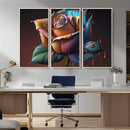 Abstract Rose Wall Art Canvas Print