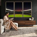 Yankee Stadium Night Game Triple Canvas, Yankee Stadium
