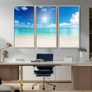 Blue Ocean Wall Art Canvas Print - Tranquil Ocean Paradise