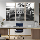 Vintage Farmall Tractor Wall Art Canvas Print, Rustic