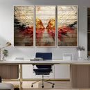 Abstract Angel Wings Canvas Wall Art – Framed and Ready to