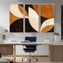 Geometric Abstract Wall Art Canvas Print, Mid Century Modern