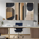 Abstract Minimalist Canvas Wall Art - Neutral Geometric