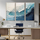 Ocean Wave Canvas Wall Art Print – Coastal Living Room Large
