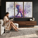 Watercolor Golf Swing Wall Art Canvas Print | Vibrant