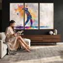 Watercolor Golf Swing Wall Art Canvas Print | Vibrant