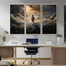 Jesus Walking on Water Wall Art Canvas Print - Religious