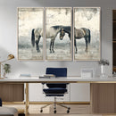 Chines Style Majestic Horses Wall Art | Ready to Hang and