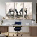 Chines Ink Style Vintage Horses Wall Art Canvas Print for by MyGreatCanvas | Canvas Wall Art Prints | Photo Prints & Wall Decor