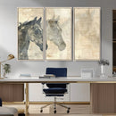 Abstract Horse Canvas Print | Modern Farmhouse Wall Art |