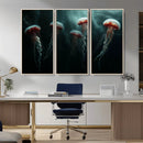 Abstract Jellyfish Wall Art Canvas Print