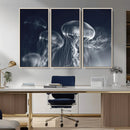 Jellyfish Wall Art Canvas Print, Modern Abstract Jellyfish