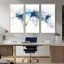 Flight Route Map Wall Art Canvas Print, Abstract Air Traffic