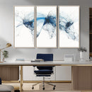 Flight Route Map Wall Art Canvas Print, Abstract Air Traffic
