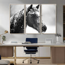 Horse Canvas Print - Winter Horse Snow Wall Art Canvas Print