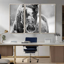Black and White Horse Winter Wall Art | Ready to Hang and