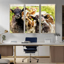 Curious Cows Farmhouse Wall Art | Ready to Hang and Framed