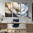 White Magnolia Flower Wall Art Canvas Print | Abstract