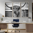 Scottish Highland Cow Wall Art Canvas Print | Ready to Hang