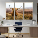 Scottish Highland Cow Canvas Wall Art – Rustic Farmhouse