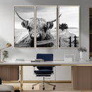 Scottish Highland Cow Wall Art | Rustic Farmhouse Décor |