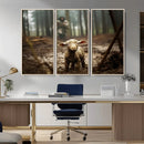 Jesus Running After a Lost Lamb Canvas Wall Art Print