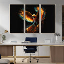 Fiery Phoenix Canvas Print | Ready to Hang Wall Art | Bold