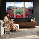 Cincinnati Bearcats Football Team Print - Nippert Stadium Wall Art Canvas Print