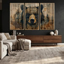 Abstract 399 Bear Wall Art | Rustic Cabin Wall Decor with