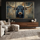 Texas Western Wall Art Canvas Print - Abstract Cow Longhorn by MyGreatCanvas | Canvas Wall Art Prints | Photo Prints & Wall Decor