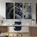 Large Abstract Horse Wall Art Canvas Print | Farmhouse Wall