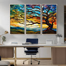 Vibrant Mosaic Tree of Life Wall Art | Stained Glass Style