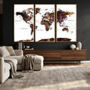 World Map Canvas Print – Detailed Map of the World Wall Art by MyGreatCanvas | Canvas Wall Art Prints | Photo Prints & Wall Decor