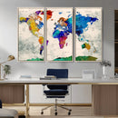 World Map Canvas Print – Framed Travel Map Wall Art for by MyGreatCanvas | Canvas Wall Art Prints | Photo Prints & Wall Decor