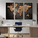 World Map Canvas Print – Framed Travel Map Wall Art for