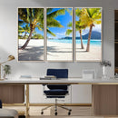 Blue Beach and Sea Wall Art Canvas Print by MyGreatCanvas | Canvas Wall Art Prints | Photo Prints & Wall Decor