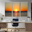 Golden Horizon Sunset Over Ocean Wall Art Canvas Print – by MyGreatCanvas | Canvas Wall Art Prints | Photo Prints & Wall Decor