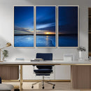 Blue Sunset Ocean Canvas Wall Art Print – Serene Coastal by MyGreatCanvas | Canvas Wall Art Prints | Photo Prints & Wall Decor