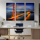 Large Wall Art San Francisco Canvas Print - Wonderful Golden
